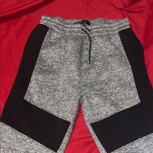 Gray and Black Jogger Pants